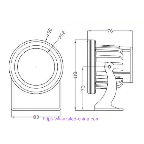 高品質 高輝度 LED投光器 FS-TGD-SNXX-P24(AL290235)(O)