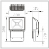 高輝度D系50WLED投光ライト CLED-LTG50-AC/220-G-J-Ⅲ-C-D02 画像