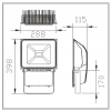 高輝度D系LED投光灯70W CLED-LTG70-AC/220-G-J-Ⅲ-C-D02 画像